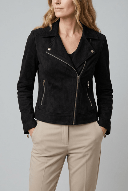 Dames Jas | Bikerjack & Asymmetrische Rits