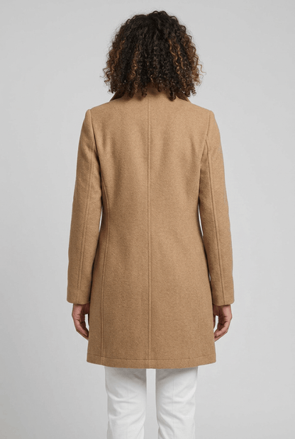 Dames jas met rechte snit | Trenchcoat & reverskraag