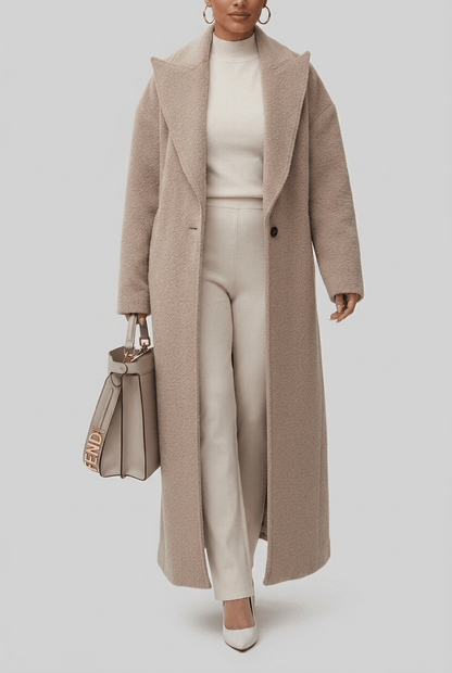 Dames Oversized Jas | Lang Model & Knoopsluiting