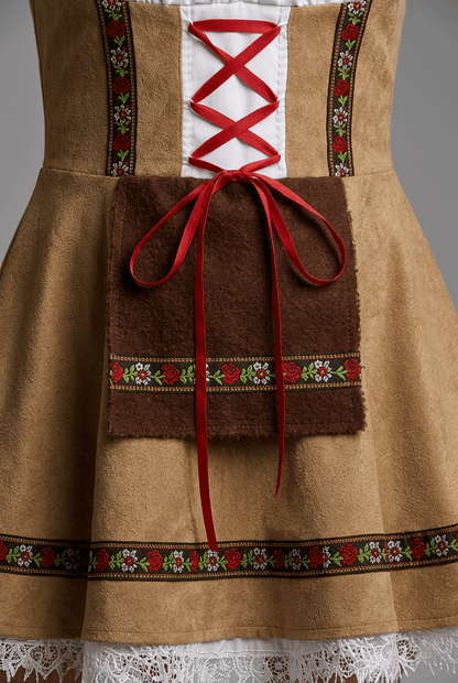 Dames Oktoberfest Jurk | Dirndl & Kruislint