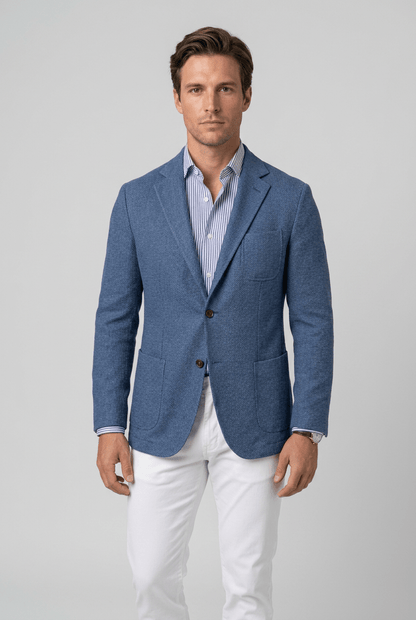 Blazer Heren Slim Fit | Notch Revers & Gestructureerde Stof