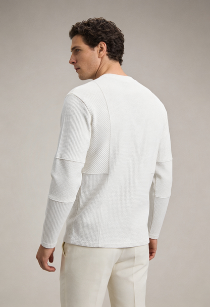 Trui Heren met Ronde Hals | Patroon en Lange Mouwen