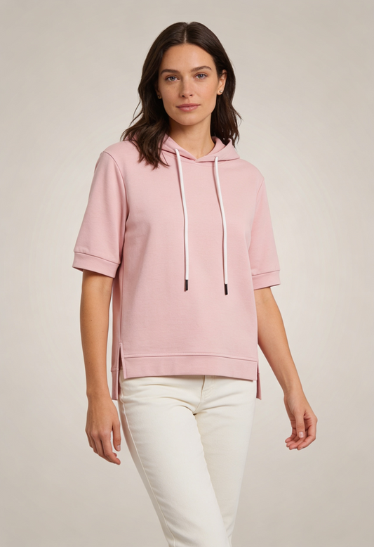 Stylish Short Sleeve Hoodie For Women | Casual