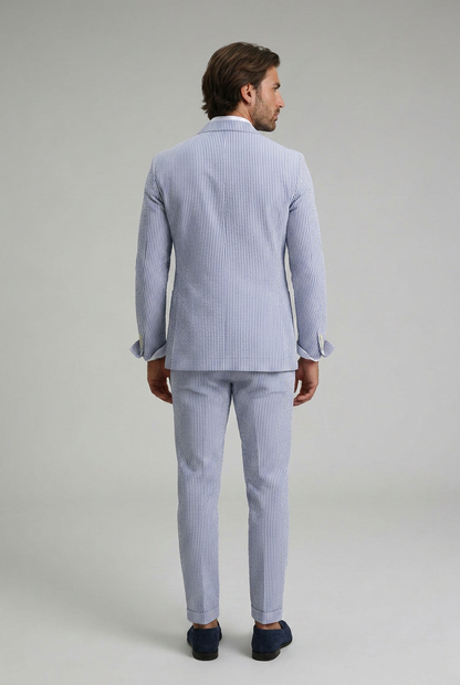 Pak Heren Slim Fit Tweedelig | Gestreept met Reverskraag