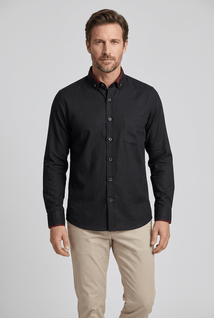 Slim Fit Shirt With Long Sleeves And Button Closure For Men | Modern