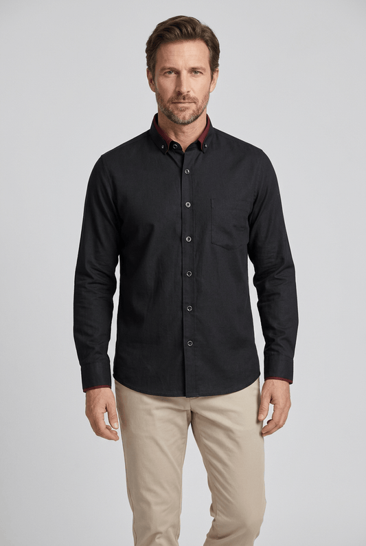 Heren Overhemd met Button-Down Kraag | Slim Fit