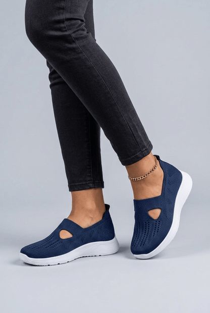 Dames Sneakers met Gebreide Bovenkant en Uitsnijding | Instappers
