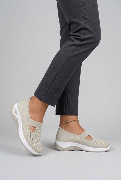 Dames Sneakers met Gebreide Bovenkant en Uitsnijding | Instappers