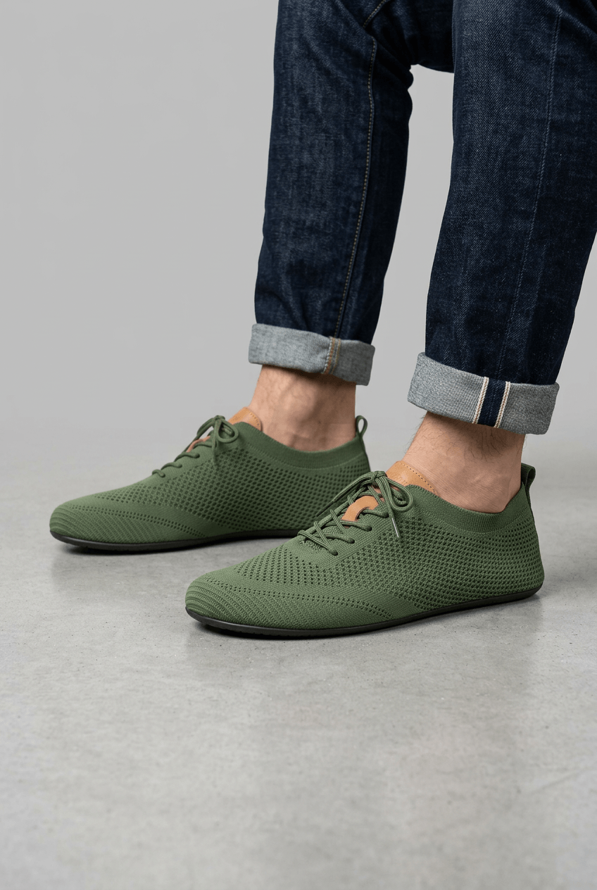 Knitted Casual Sneakers For Men | Lace-Up