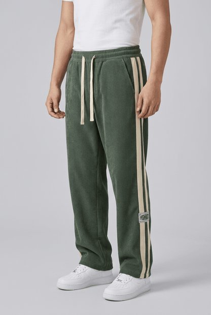 Heren Broek met Zijstrepen en Wijde Pijpen | Trekkoord