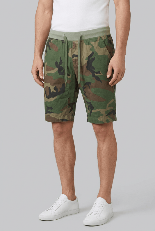 Heren Korte Broek met Camouflageprint | Elastische Taille