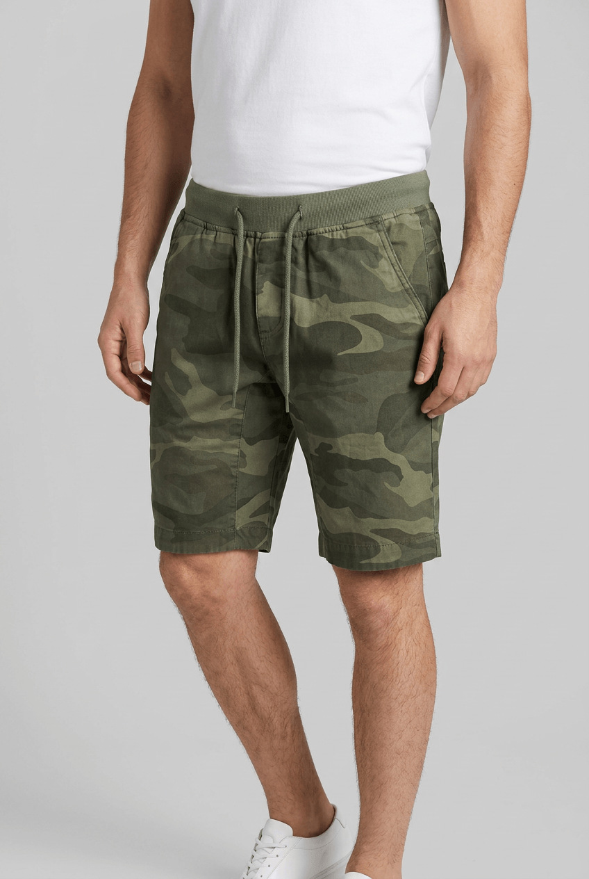 Heren Korte Broek met Camouflageprint | Elastische Taille