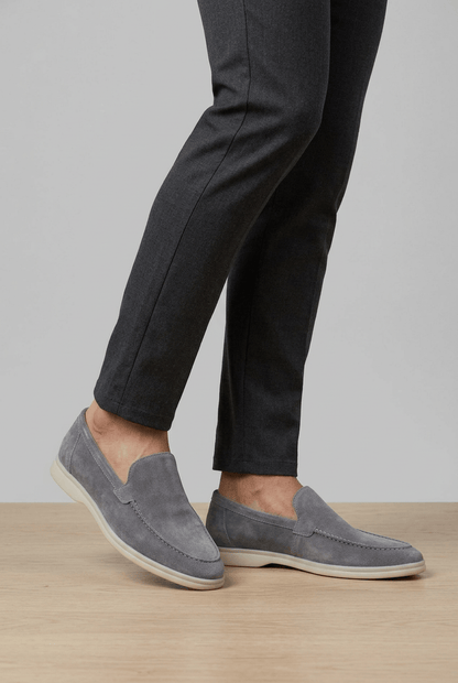 Heren Loafers met Mocassin Stiksel | Witte Zool