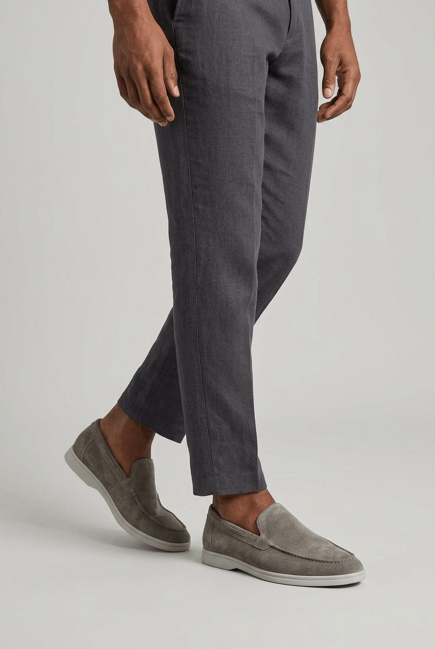 Heren Loafers met Mocassin Stiksel | Witte Zool