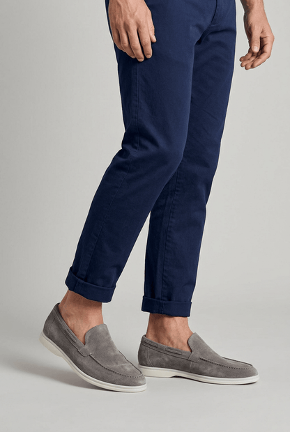 Heren Loafers met Mocassin Stiksel | Witte Zool