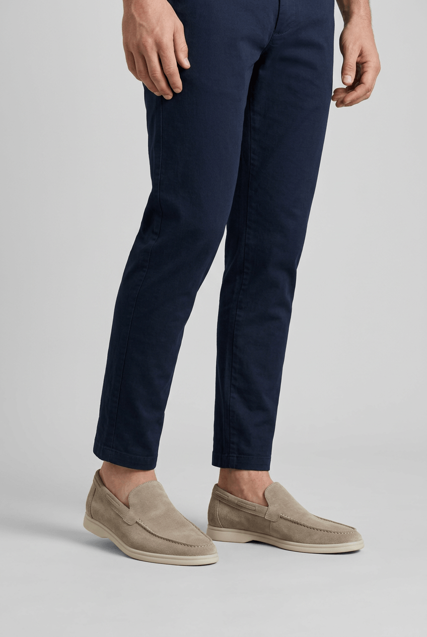 Heren Loafers met Mocassin Stiksel | Witte Zool