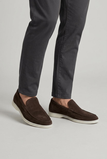 Heren Loafers met Mocassin Stiksel | Witte Zool