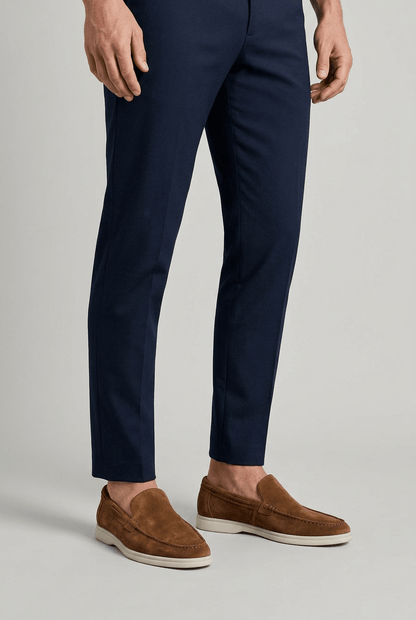Heren Loafers met Mocassin Stiksel | Witte Zool