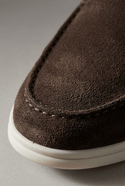 Heren Loafers met Mocassin Stiksel | Witte Zool