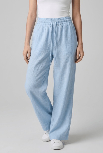 Dames Broek met Wijde Pijpen en Elastische Taille | Trekkoord