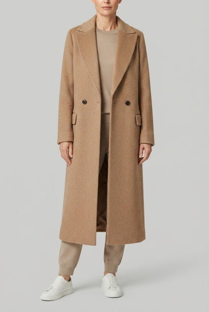 Dames Trenchcoat Lange Jas | Dubbele Knopenrij