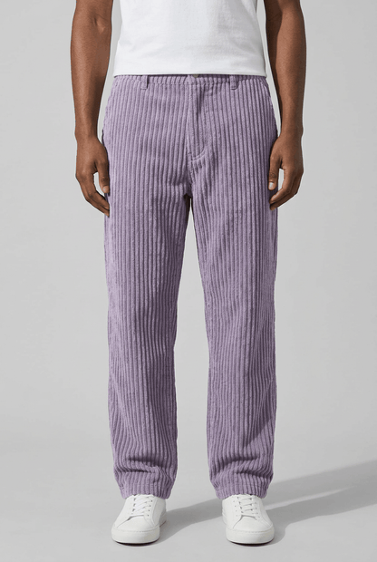 Heren Corduroy Broek | Brede Rib & Rechte Pijp