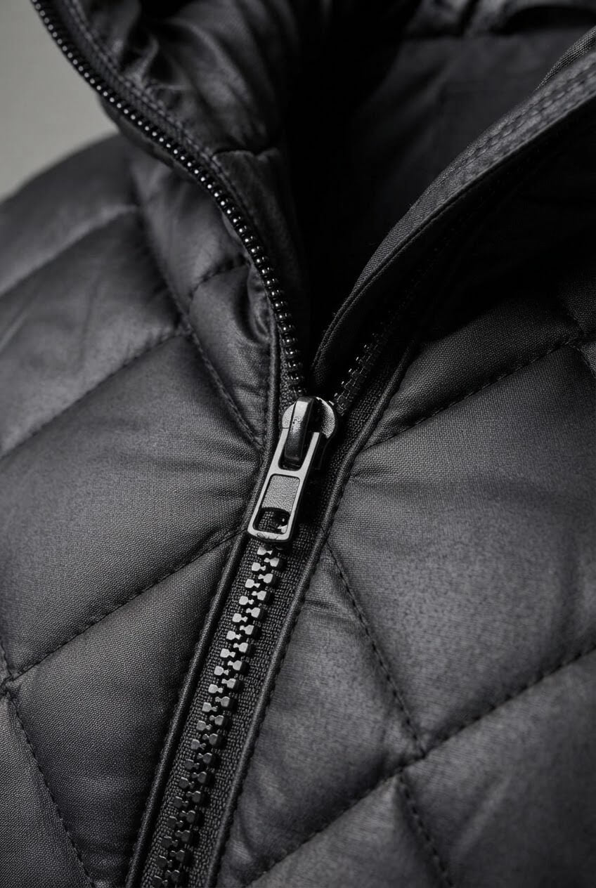 Dames Puffer Winterjas met Capuchon | Ruitpatroon
