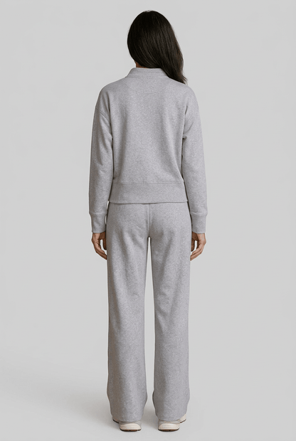 Dames Loungewear Set | Knopen Vest & Wijde Broek