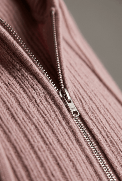 Dames Ribgebreid Vest | Capuchon & Rits
