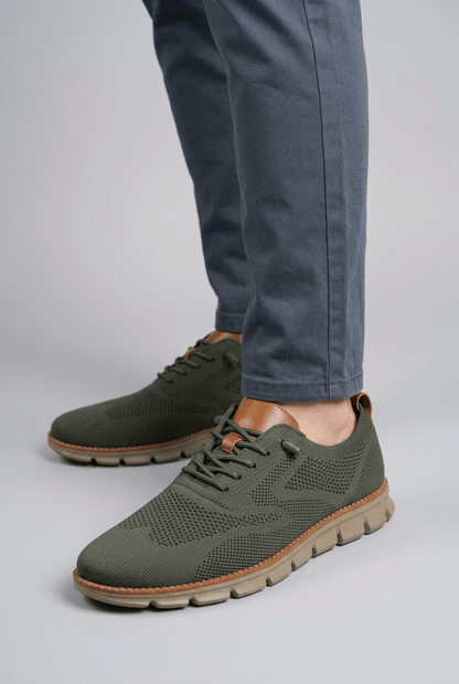 Sneakers Heren | Gebreid met Veters & Orthopedisch