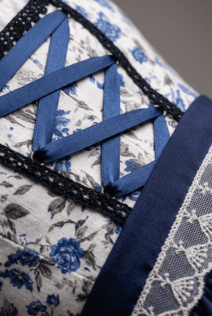 Dames Dirndl Jurk | Bloemenprint & Vetersluiting