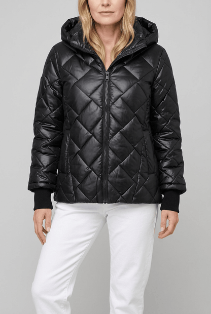 Dames Puffer Winterjas met Capuchon | Ruitpatroon