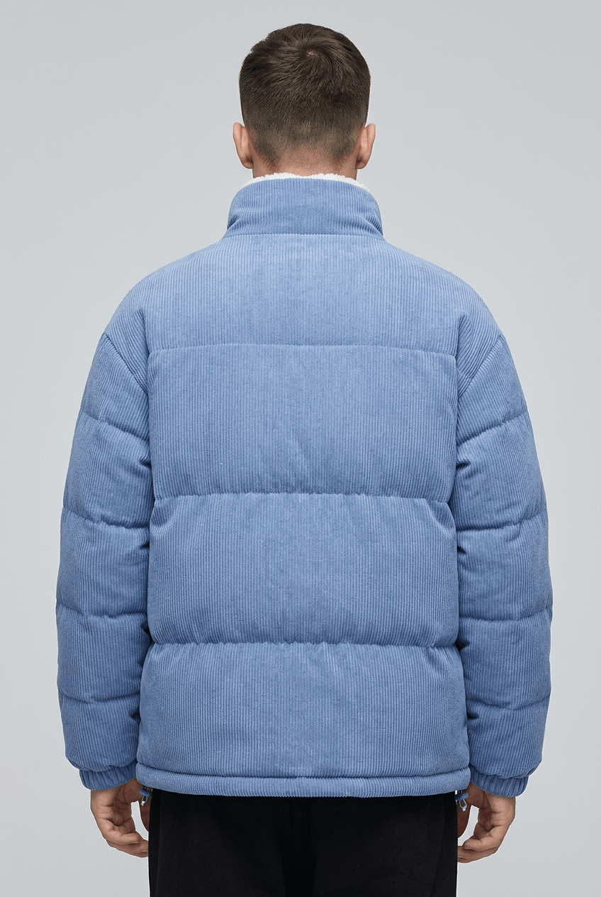 Heren Gewatteerde Winterjas | Puffer met Staande Kraag