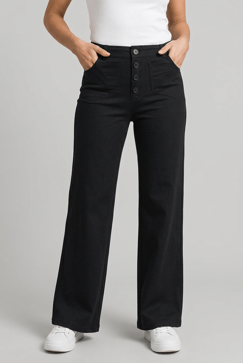Dames Jeans met Hoge Taille | Straight Wide Leg