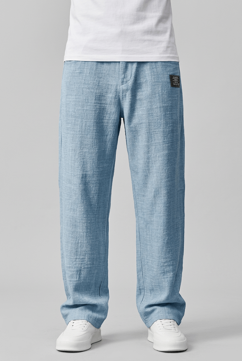 Heren Zomerbroek | Wijde Pijpen & Elastische Tailleband