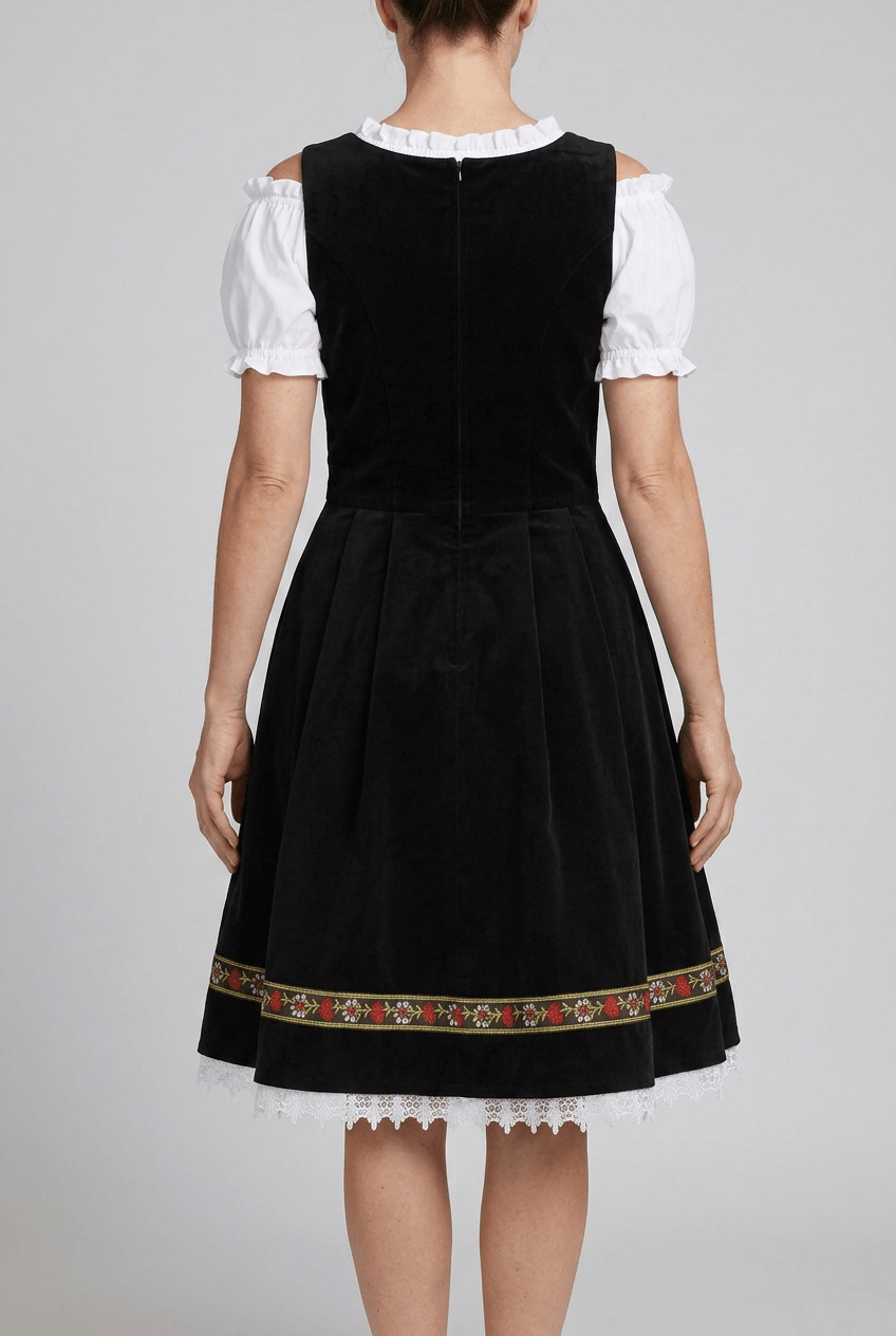 Dames Dirndl Jurk Oktoberfest | Veterlint & bloemenborduring