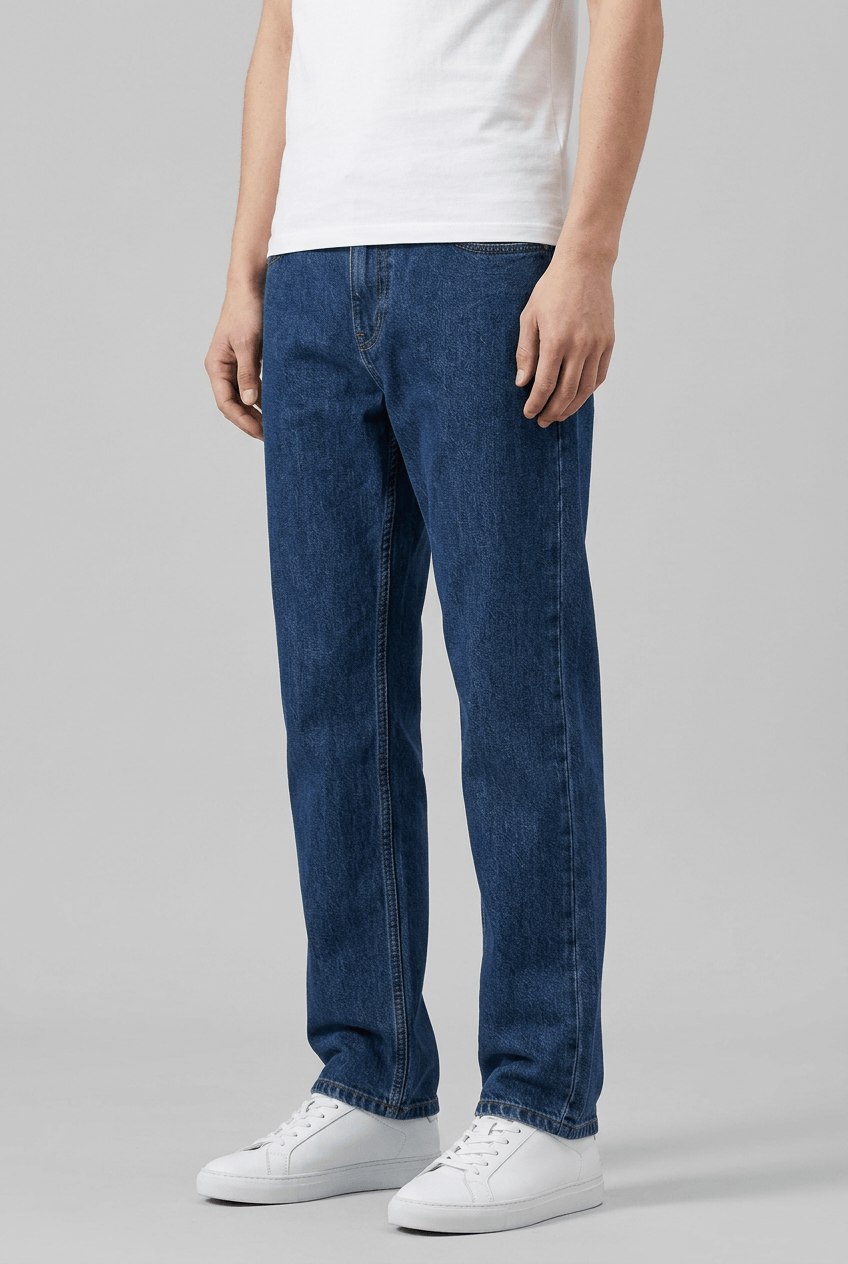 Heren Straight Leg Jeans | Zakken met Stiksels