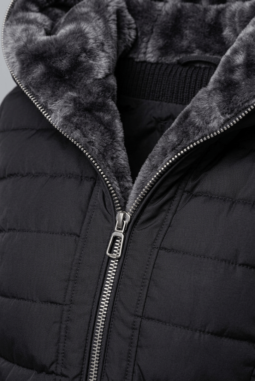 Dames Gewatteerde Winterjas | Capuchon & Ritszakken