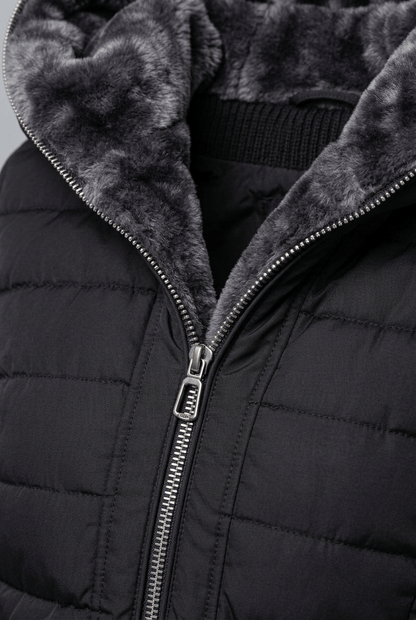 Dames Gewatteerde Winterjas | Capuchon & Ritszakken