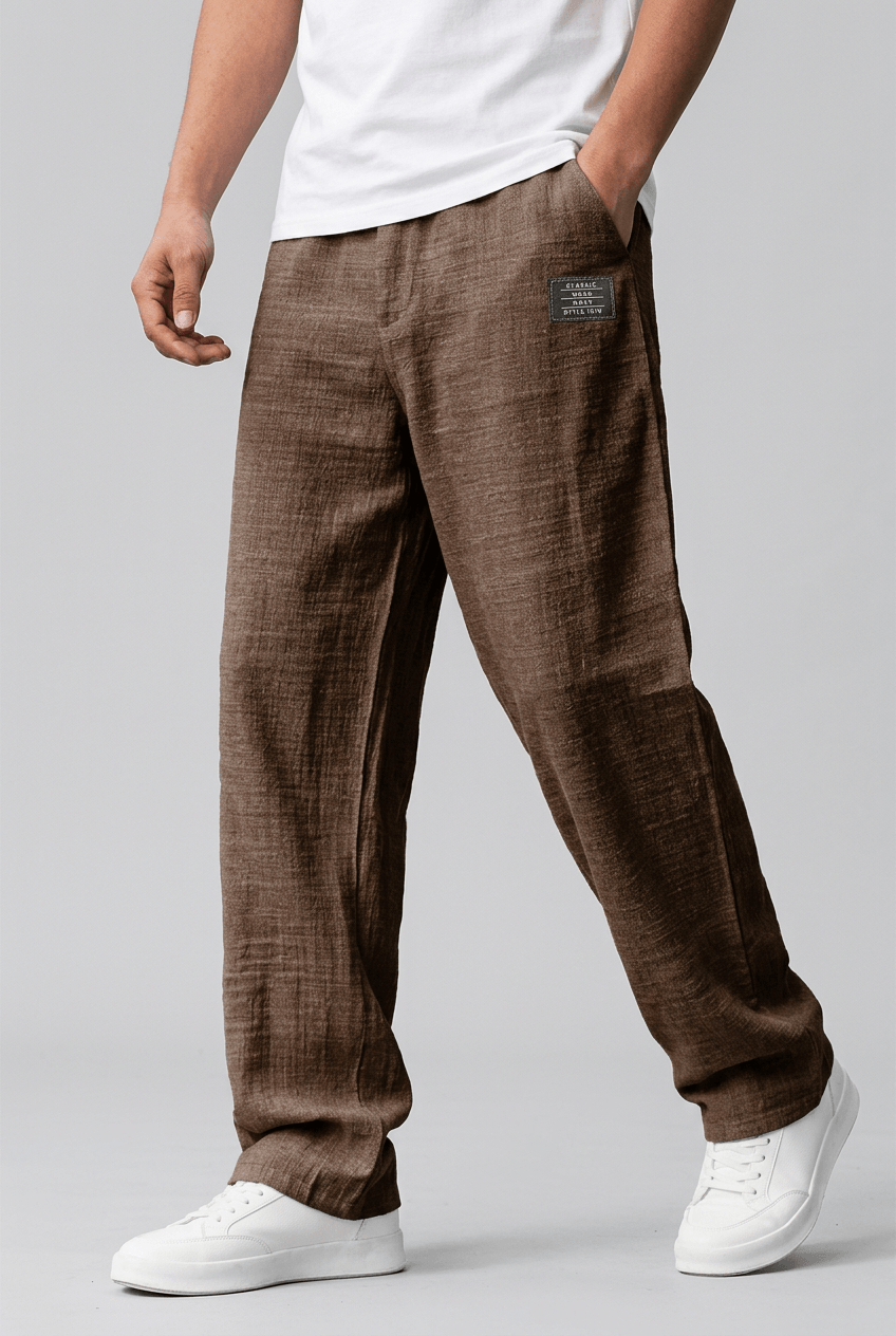 Heren Zomerbroek | Wijde Pijpen & Elastische Tailleband