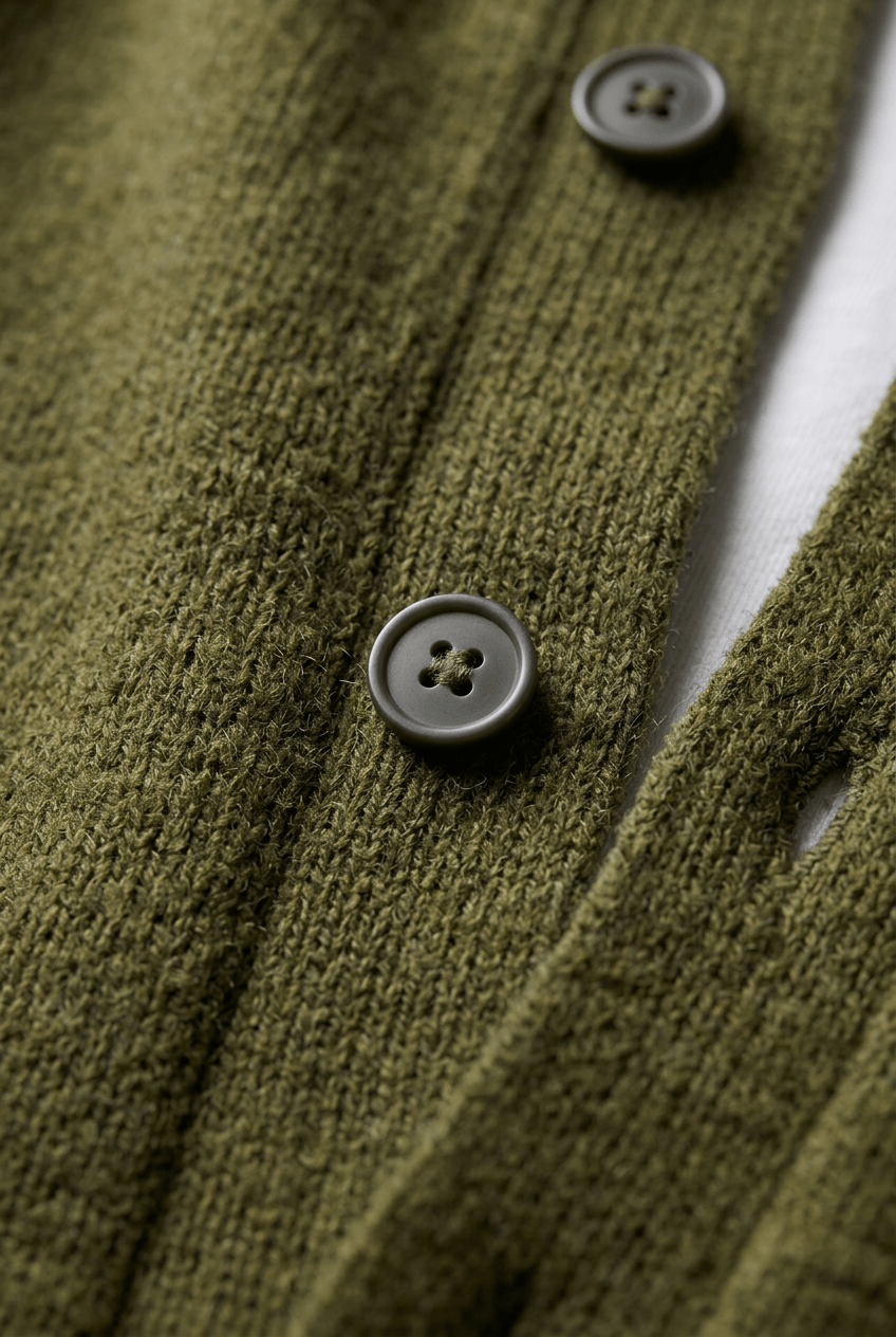 Heren cardigan winter | Knoopsluiting & Voorzakken