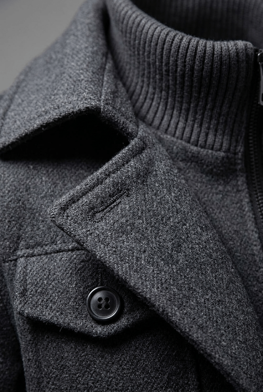 Heren Winterjas | Epauletten & Klepzakken