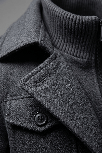 Heren Winterjas | Epauletten & Klepzakken