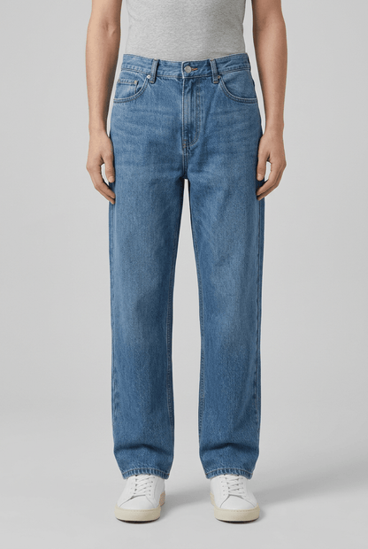 Heren Straight Leg Jeans | Zakken met Stiksels