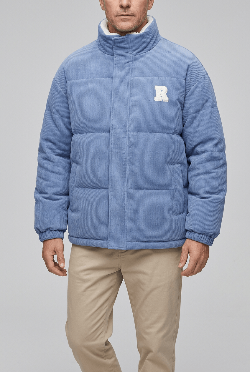 Heren Gewatteerde Winterjas | Puffer met Staande Kraag
