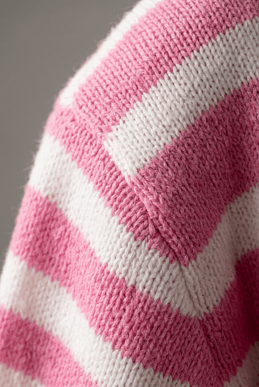 Dames Hoodie | Gestreept & Geribde Boorden