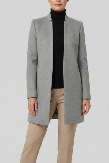 Dames Trenchcoat met Opstaande Kraag | Knoopsluiting