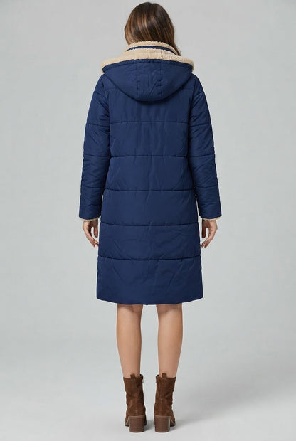 Dames Lange Winterjas met Capuchon | Gevoerd & Ritssluiting