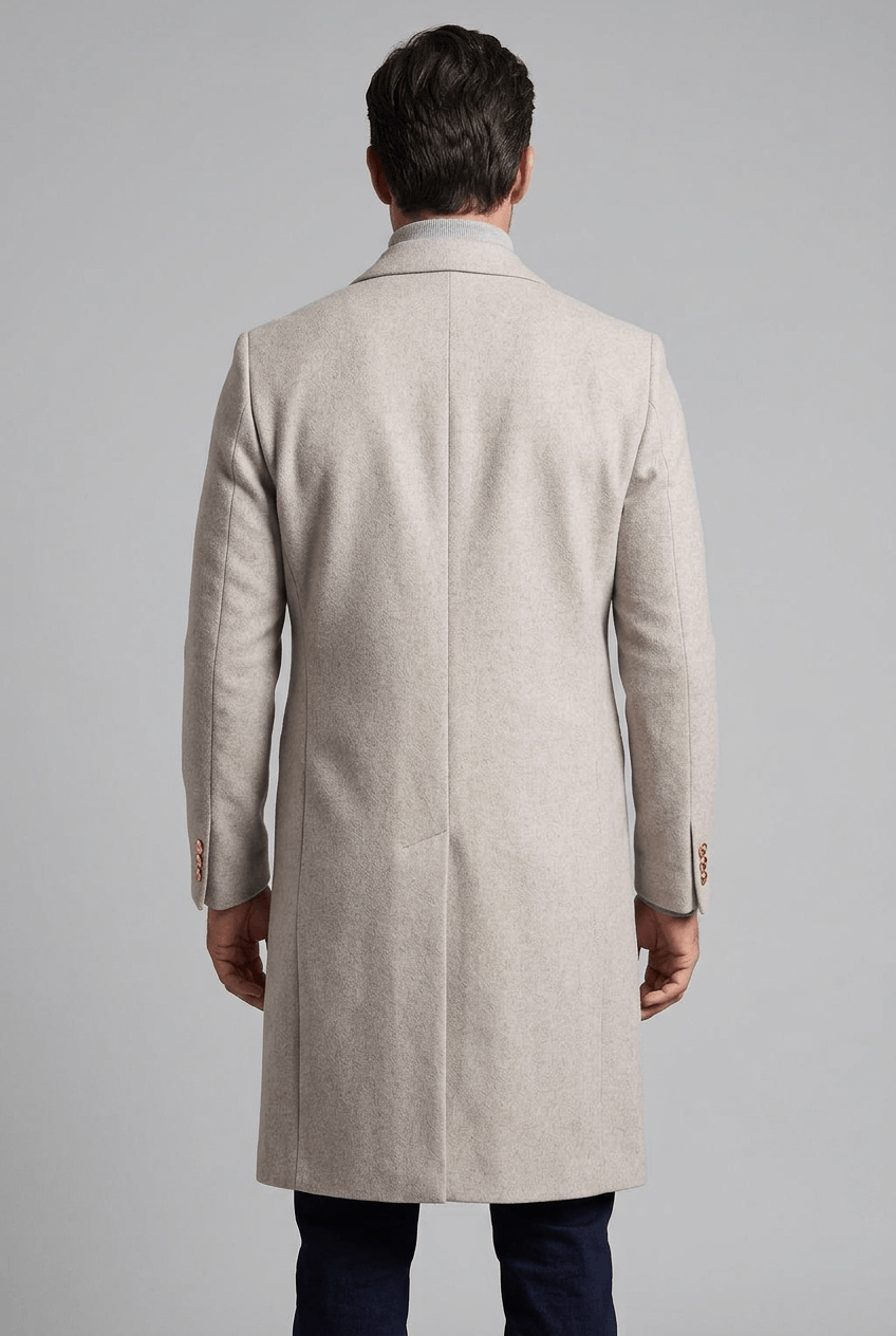 Heren Lange Jas | Getailleerde Revers & Klassiek Model