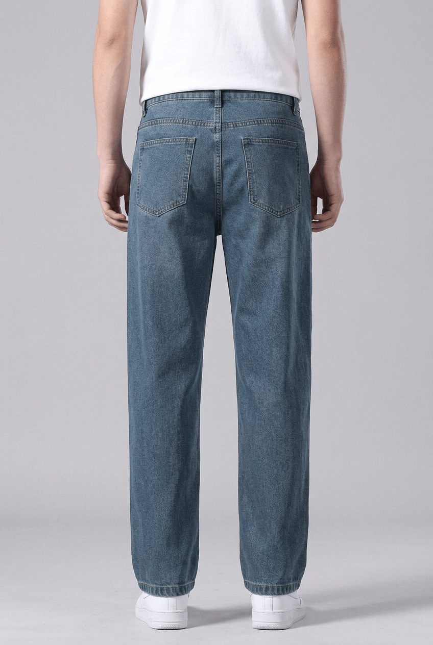 Heren Straight Leg Jeans | Wash Lived-In Look